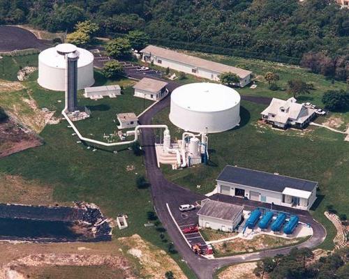 Aerial view of the SMRU Water Treatment Facility